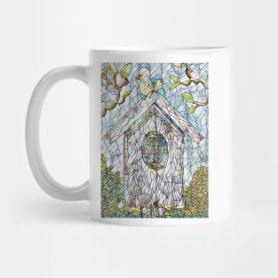 Stained Glass Bird at Peace Mug